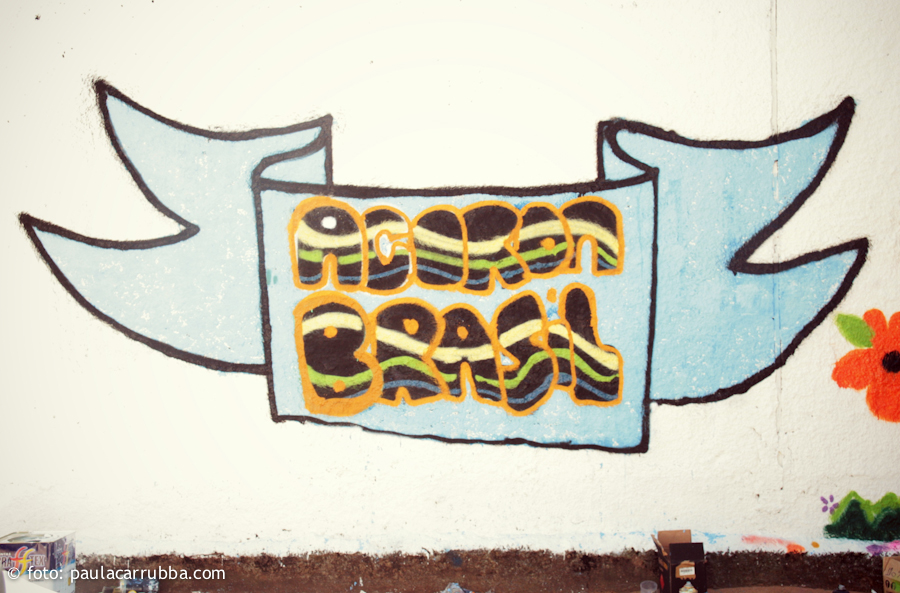Mutirão no muro da EIT: Fim das oficinas de graffiti